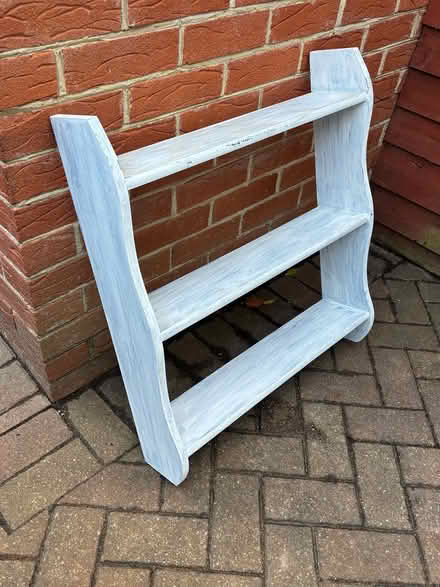 Photo of free Small painted wooden shelving unit (Waterlooville PO7) #1