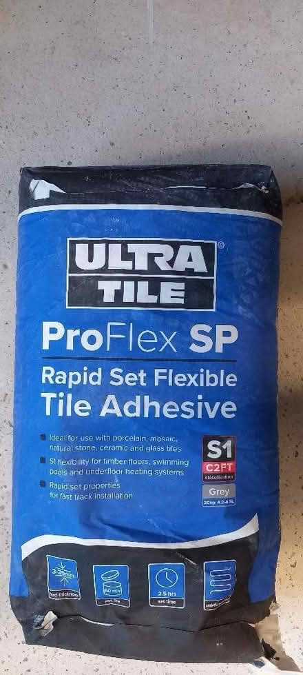Photo of free 20kg bag grey flexible tile adhesive (St Anne's on the Sea FY8) #1