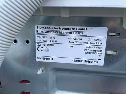 Photo of free Siemens Washing machine (North End BS21) #2