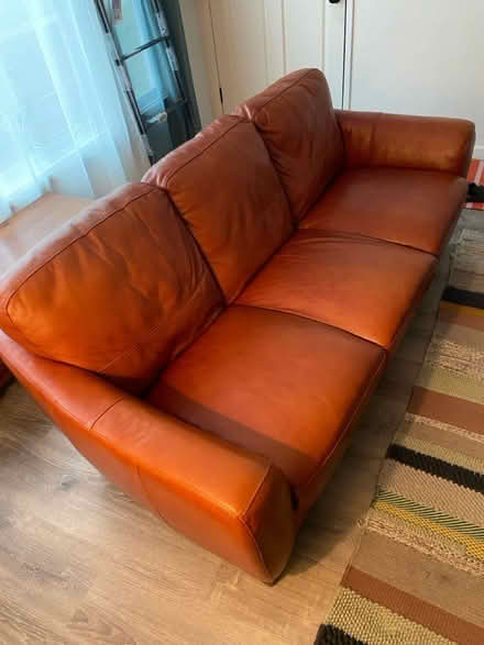 Photo of free Leather couch and chair (Midtown) #1