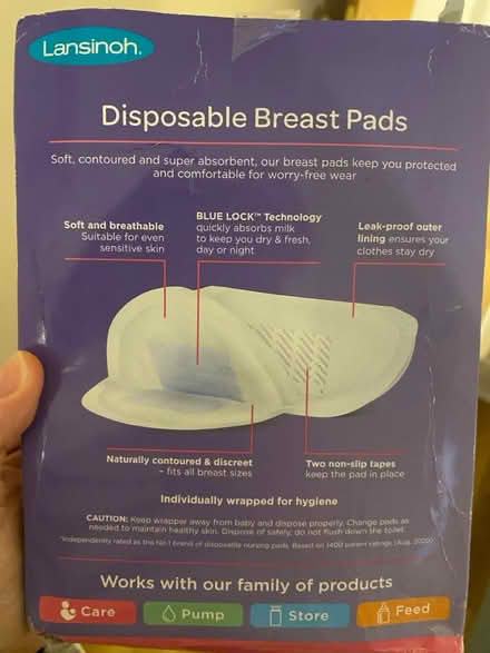 Photo of free Lansinoh Disposable Breast Pads (Cricklewood NW2) #2