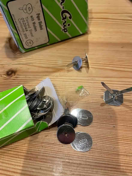 Photo of free Steel paper binders with washers (Chorlton M21) #3