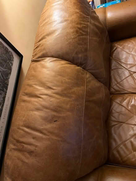 Photo of free 2 seater leather sofa (RH16) #4