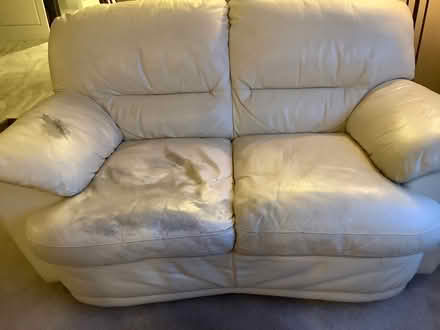 Photo of free Damaged leather couch and love seat (Douglasdale Estates SE) #3