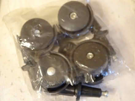 Photo of free 4 new small black castors (Tolworth KT5) #2