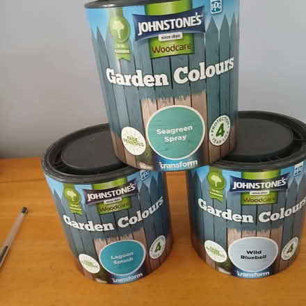 Photo of free Three 3/4 full tins outside wood paint (Bradford on Avon BA15) #1
