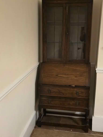 Photo of free Antique desk with glass fronted display init (Winchmore Hill N21) #1