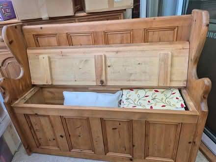 Photo of free Wooden bench with seat cover (CT4 7JE) #3
