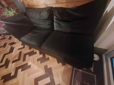 Photo of free Black velvety 2 seat chaise lounge (hessle HU13) #2