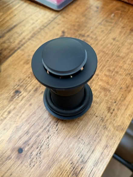 Photo of free Black Matt sink plug (Wood Green N22) #1