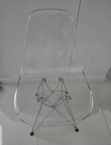 Photo of free Clear Acrylic Chair with Metal Base (Shadwell E1) #1