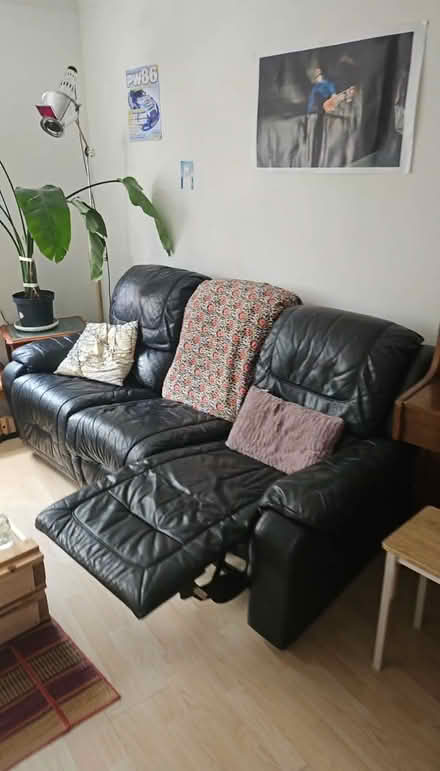Photo of free Black Leather Recliner Couch (Highbury N5) #1