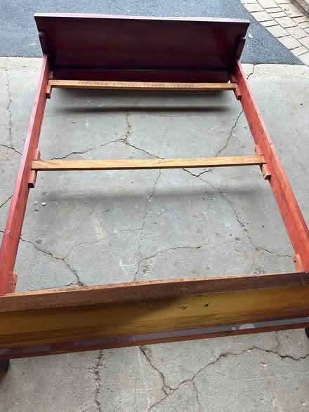 Photo of free Solid double wooden bed frame (Russell) #1