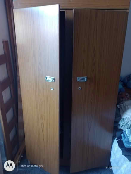 Photo of free disassembled tall wooden cabinet (Rg6) #1