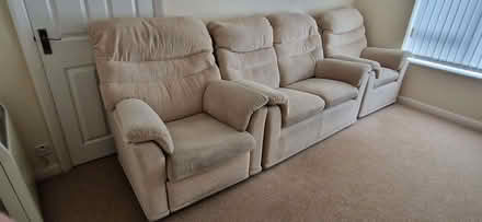 Photo of free G Plan 3 Piece Suite including recliner armchair (Benhall GL51) #1