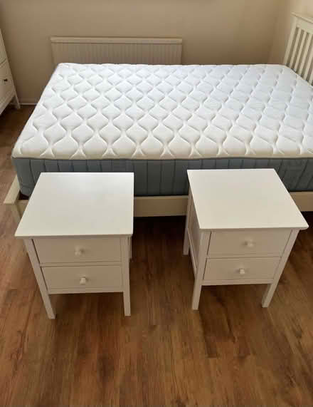 Photo of free 2 Cream Bedside Table with drawers (Fleetville AL4) #1