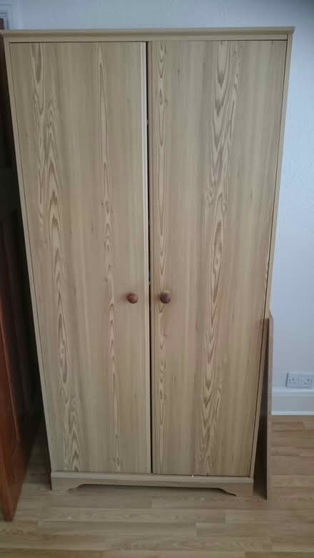 Photo of free single wood cupboard with shelves (lowestoft) #1