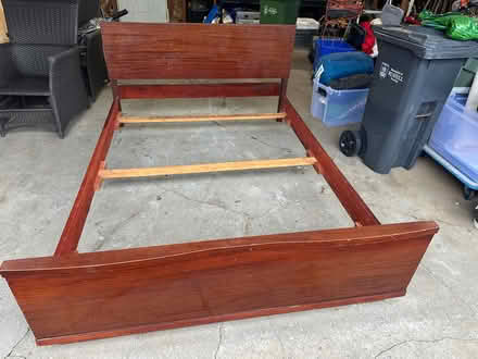 Photo of free Solid double wooden bed frame (Russell) #3