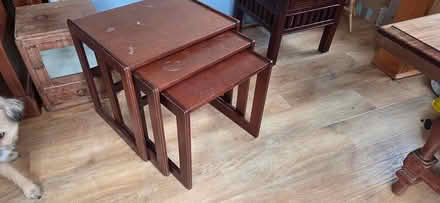 Photo of free 3 Mahogany-Effect Nest of Tables (GL53 Charlton Kings) #2