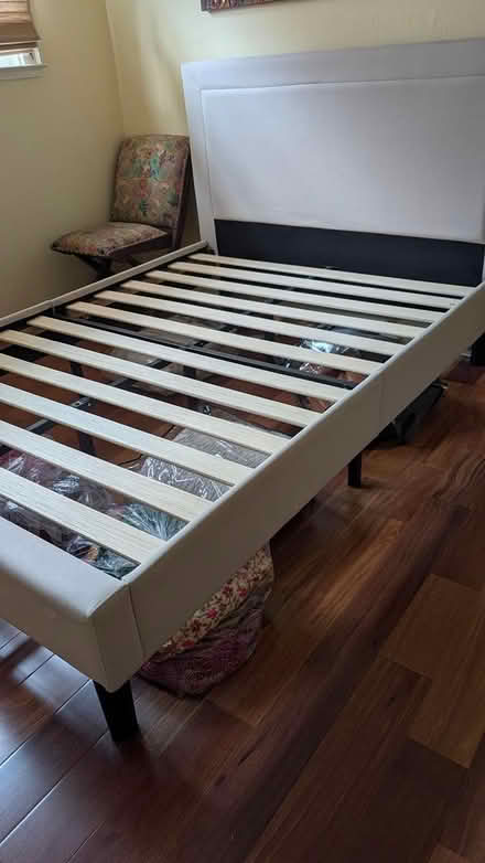 Photo of free Full size upholstered bed (Cupertino/West San Jose) #1