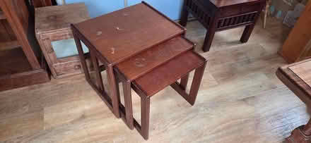 Photo of free 3 Mahogany-Effect Nest of Tables (GL53 Charlton Kings) #1