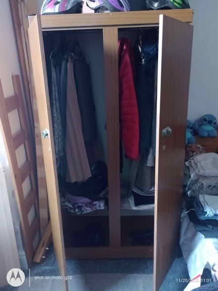 Photo of free disassembled tall wooden cabinet (Rg6) #2