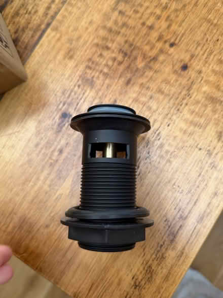 Photo of free Black Matt sink plug (Wood Green N22) #3