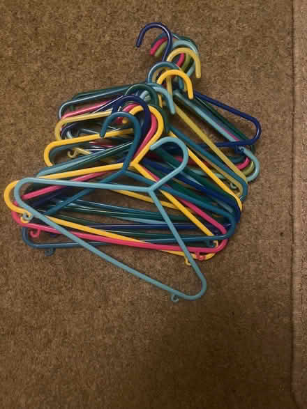 Photo of free Children's plastic coat hangers (Ringles Cross TN22) #1