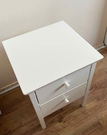Photo of free 2 Cream Bedside Table with drawers (Fleetville AL4) #2