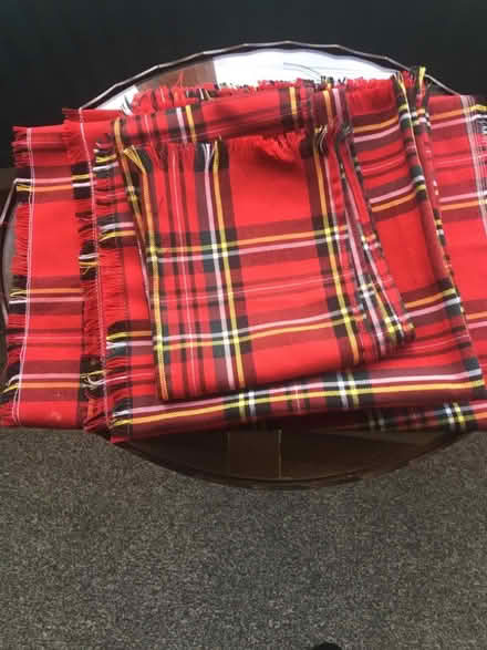 Photo of free Tartan Table Runner & Napkins (Finedon NN9) #1