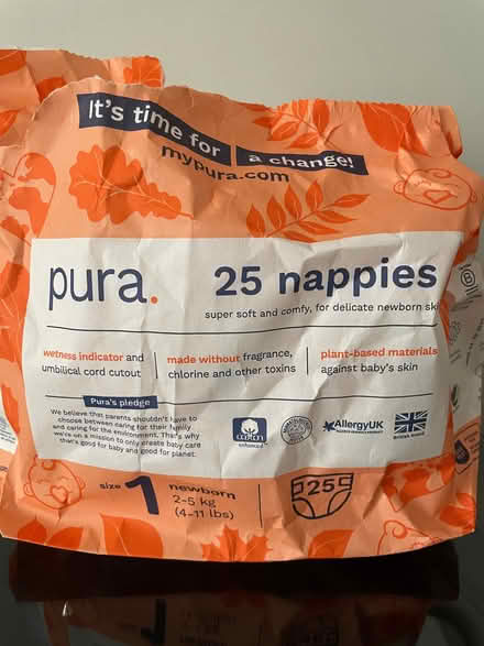 Photo of free Pura newborn nappies (Kensington W8) #1