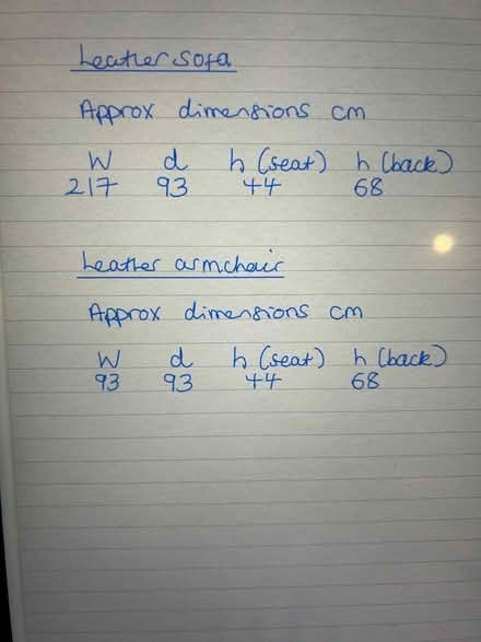 Photo of free 4 seater leather sofa and matching armchair (Northcote Road SW11) #2