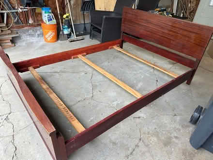 Photo of free Solid double wooden bed frame (Russell) #2