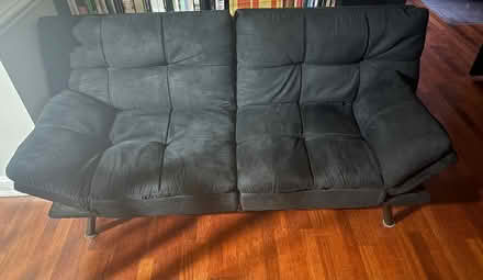 Photo of free Small Black Fold-down Couch (Hartsdale) #2