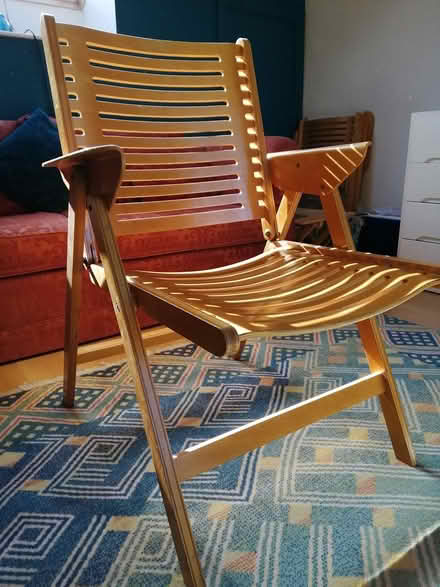 Photo of free Folding wooden chairs with arms (Manchester Chorlton M21) #1