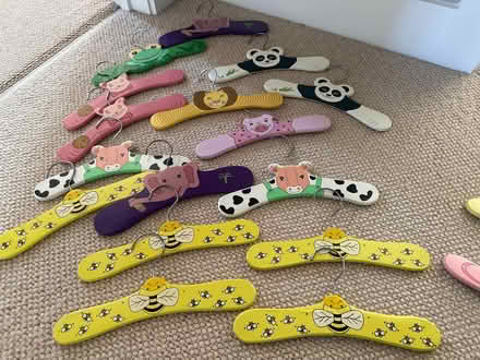 Photo of free Children’s wooden hangers x16 (Jordans HP9) #1