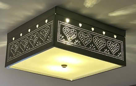 Photo of free Punched Tin Ceiling Light (Peterborough.) #2
