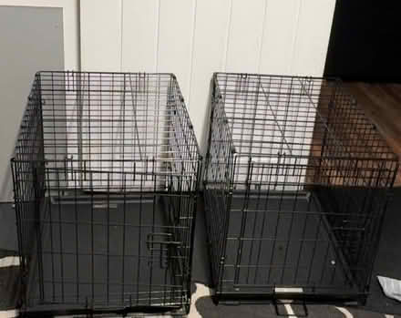 Photo of free Two black pet crate cages medium (Bolton BL3) #2