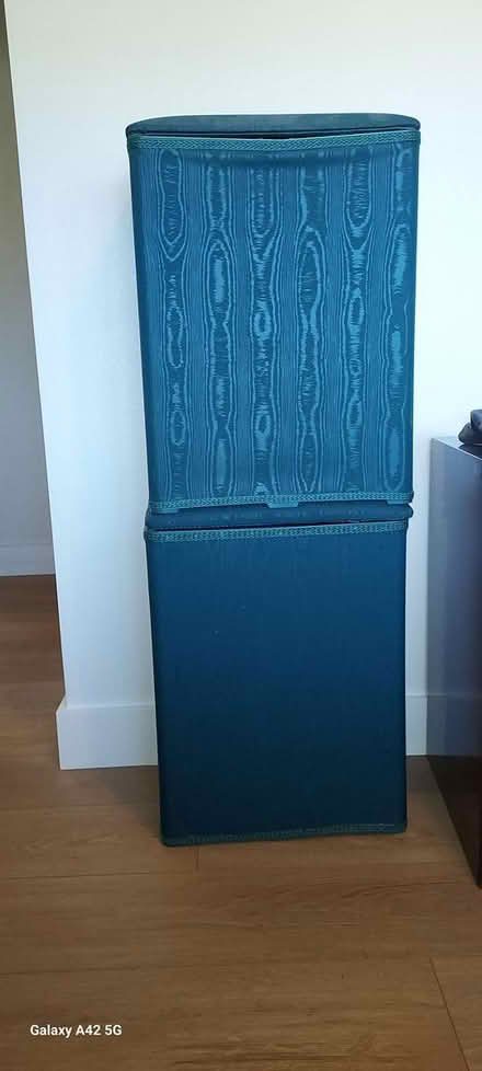 Photo of free 2 Teal(?) clothes hampers (Penngrove) #2