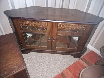 Photo of free Wood tv corner unit (Ferndown BH22 9BW) #1