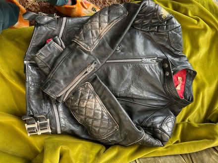Photo of free Leather bike jacket - small size. (Moorlands LA1) #1