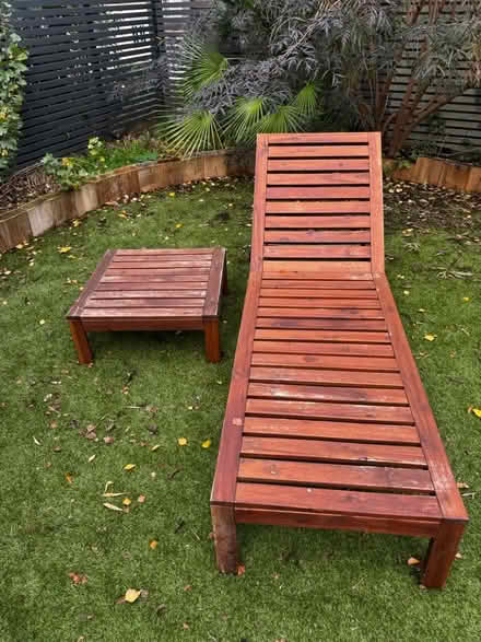 Photo of free Wooden sun loungers and table (N10) #2
