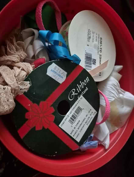 Photo of free Tub of ribbons (Coombe KT3) #1
