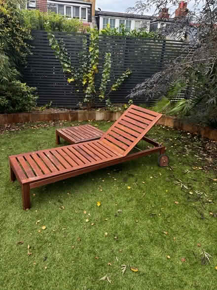 Photo of free Wooden sun loungers and table (N10) #1