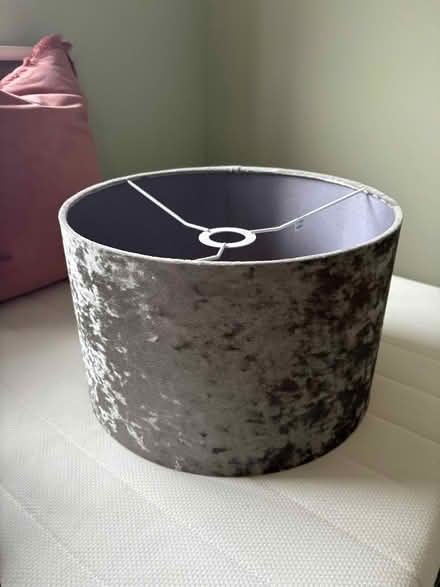 Photo of free Grey velvet lampshade (Bishops Tachbrook CV33) #1