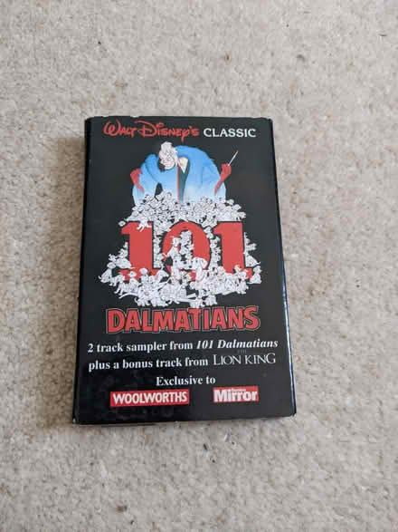 Photo of free 101 dalmations cassette tape (Hastings TN34) #1