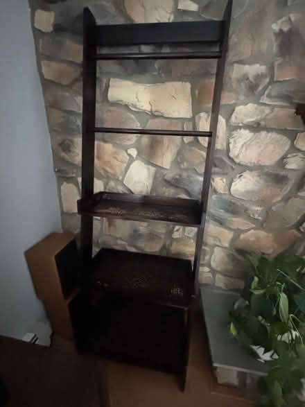 Photo of free Tall, leaning bookcase (Chalfont 18914) #1