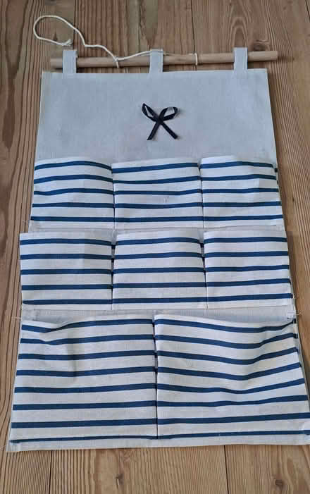 Photo of free Cotton Linen Hanging Shelf Organiser - 8 Pockets (Teddington TW11) #1