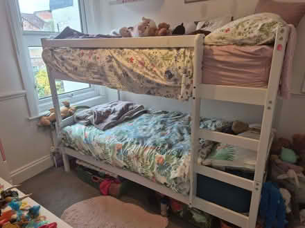 Photo of free Bunk bed, white, wooden (Strawberry Hill TW11) #1