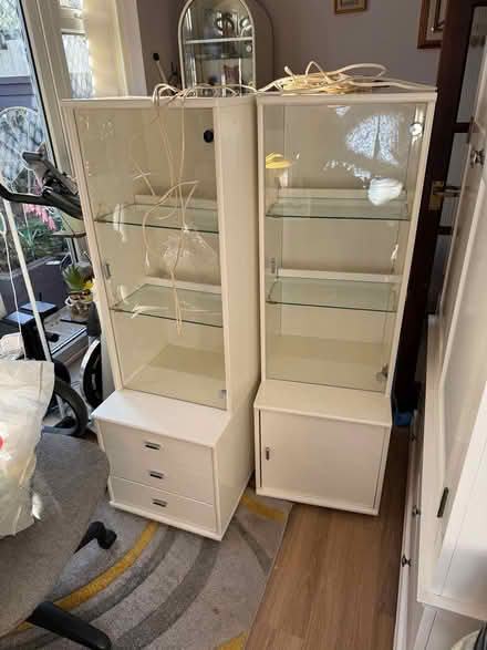Photo of free White display cabinets x 3 (ME20 6rs) #2